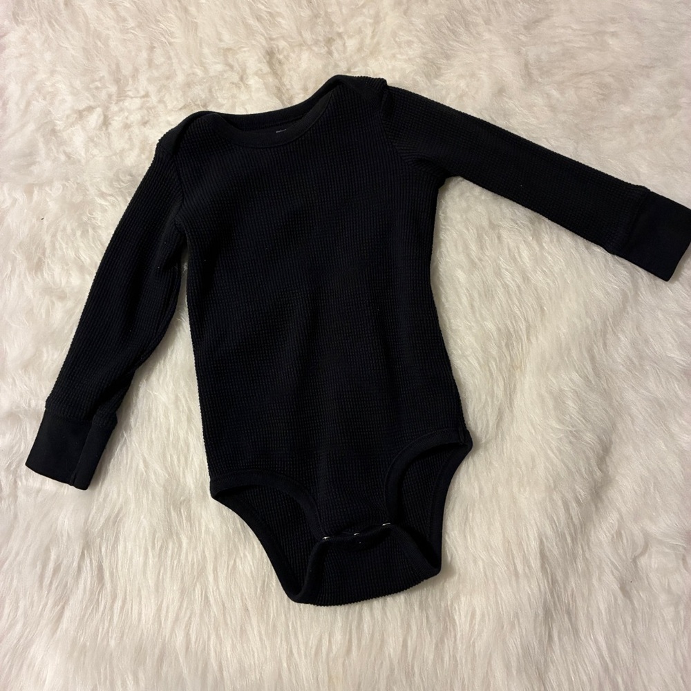 Primary Black Kids Bodysuit